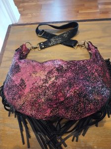 Lovestruck Leather Crackled Pink Margo Tote